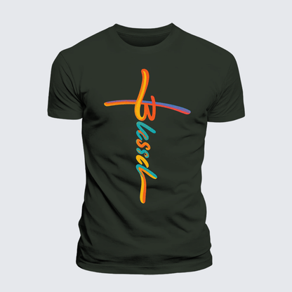 Luxe Mercerized Cotton Tee - Blessed