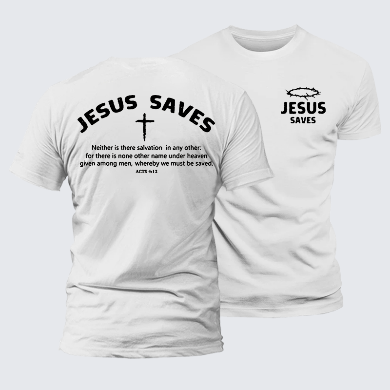 Luxe Mercerized Cotton Tee - Jesus Saves