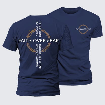 Luxe Mercerized Cotton Tee -  Faith Over Fear