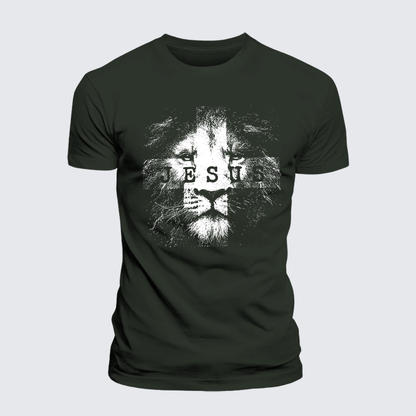 Luxe Mercerized Cotton Tee - Jesus Lion