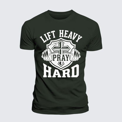 Luxe Mercerized Cotton Tee - Lift Heavy Pray Hard