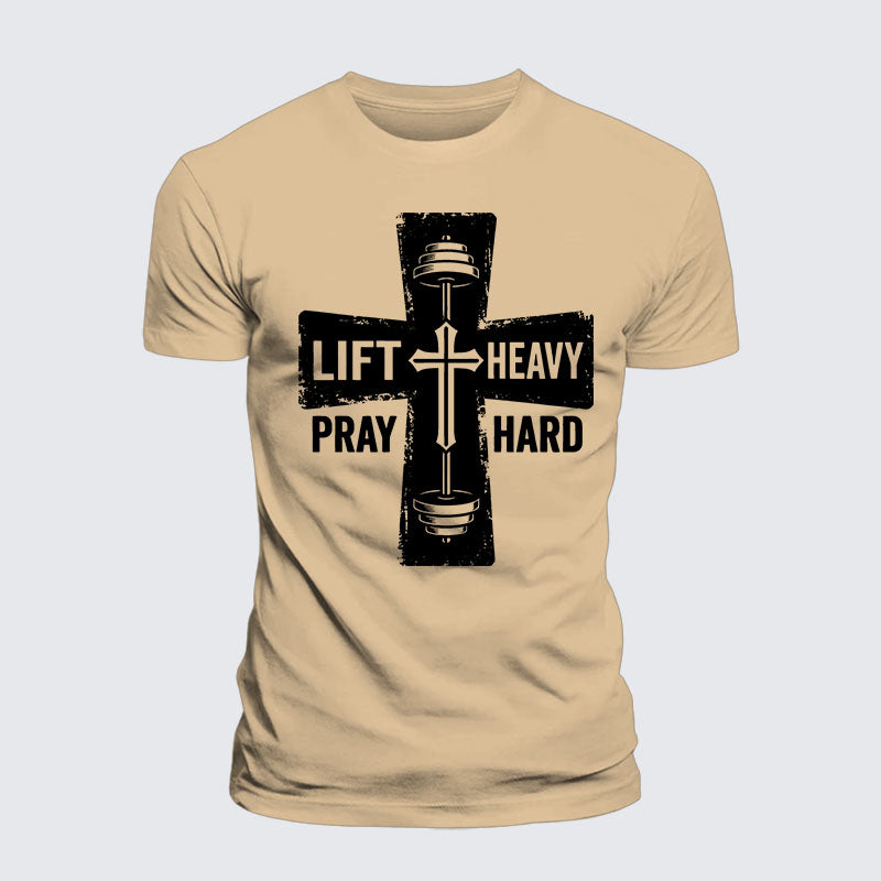 Luxe Mercerized Cotton Tee - Lift Heavy Pray Hard