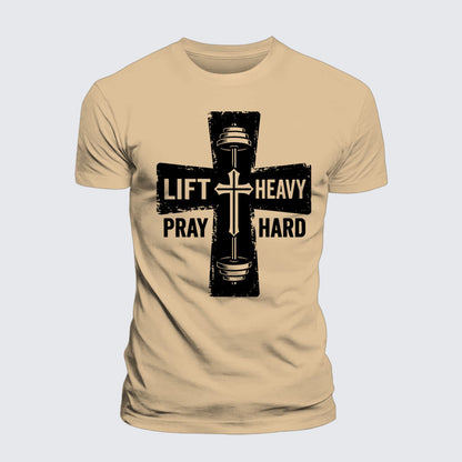 Luxe Mercerized Cotton Tee - Lift Heavy Pray Hard