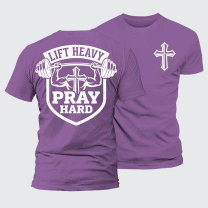 Luxe Mercerized Cotton Tee - Lift Heavy Pray Hard