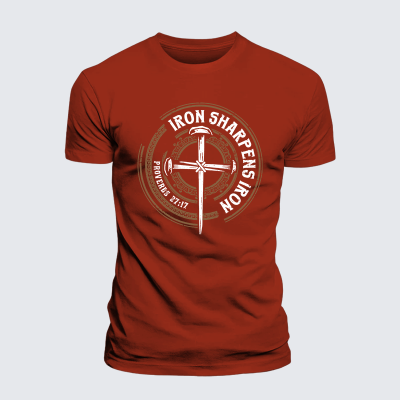Luxe Mercerized Cotton Tee - Iron Sharpens Iron - Proverbs 27:17