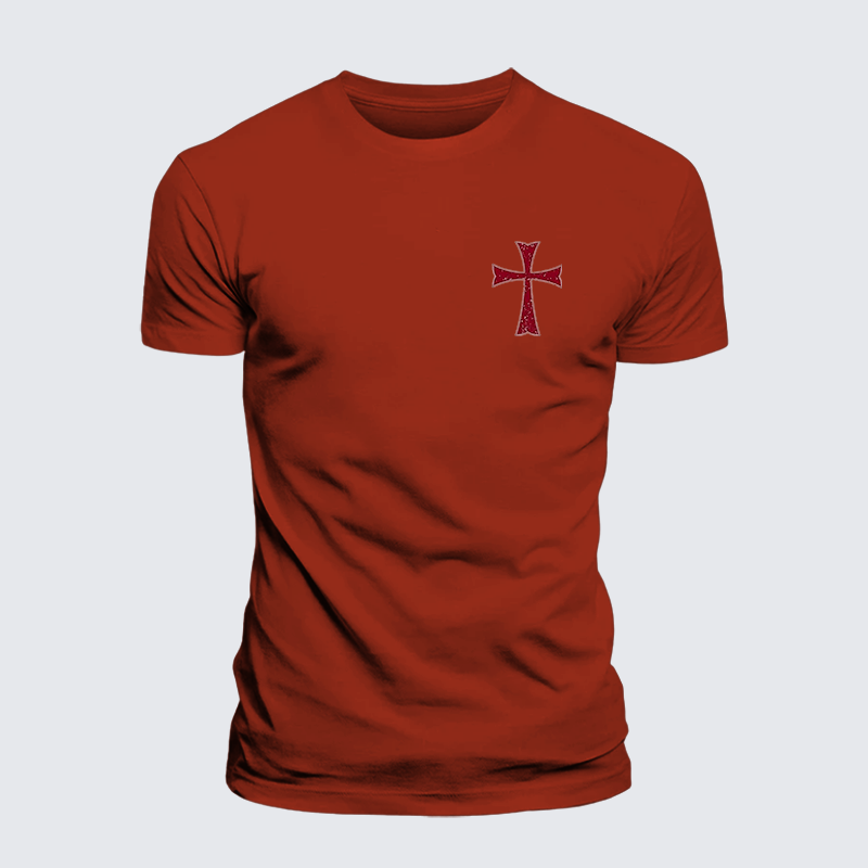 Luxe Mercerized Cotton Tee - Knights Templar Crusader Cross