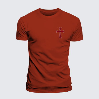 Luxe Mercerized Cotton Tee - Knights Templar Crusader Cross