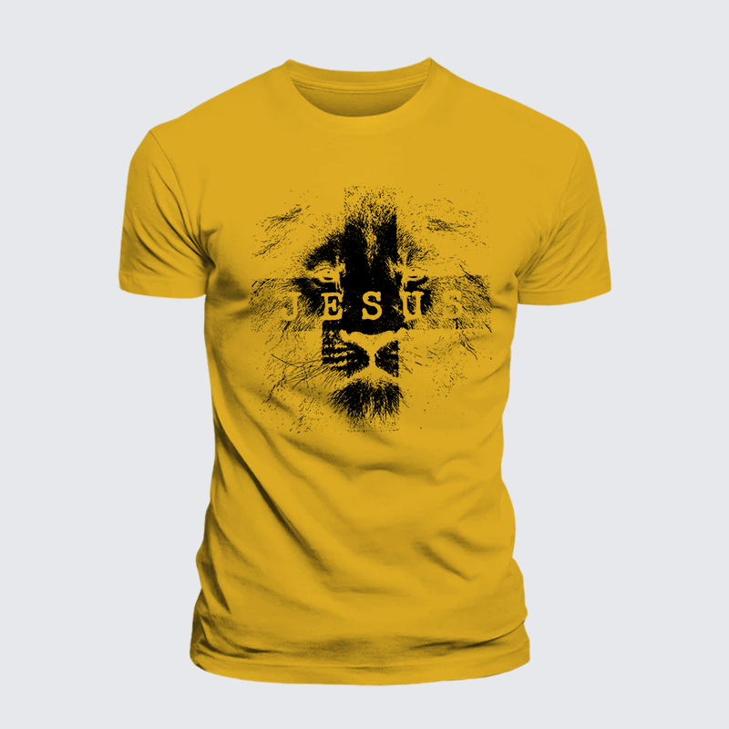 Luxe Mercerized Cotton Tee - Jesus Lion