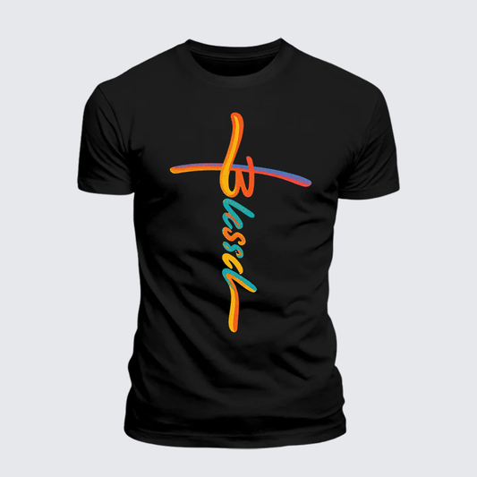 Luxe Mercerized Cotton Tee - Blessed