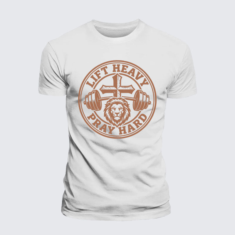 Luxe Mercerized Cotton Tee - Lift Heavy Pray Hard