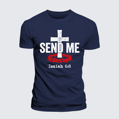 Luxe Mercerized Cotton Tee - Isaiah 6:8 - SEND ME