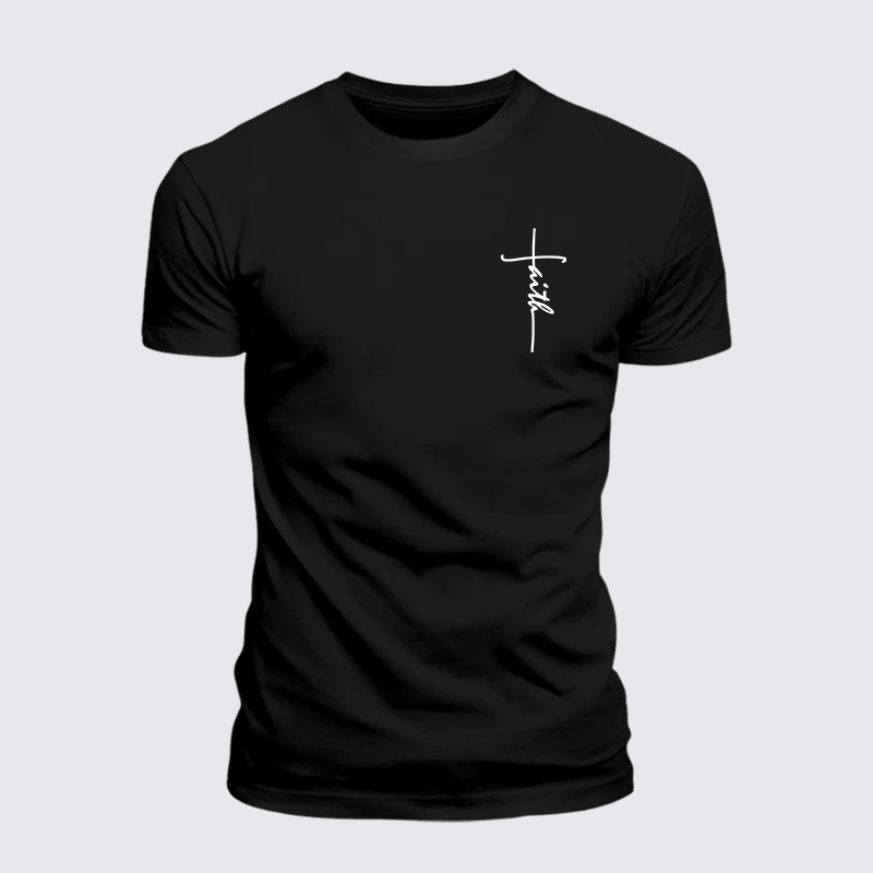 Luxe Mercerized Cotton Tee - Faith Cross