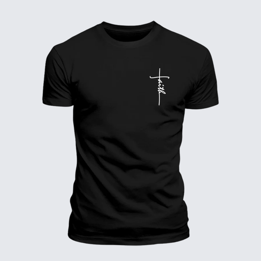 Luxe Mercerized Cotton Tee - Faith Cross