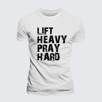 Luxe Mercerized Cotton Tee - Lift Heavy Pray Hard Gym