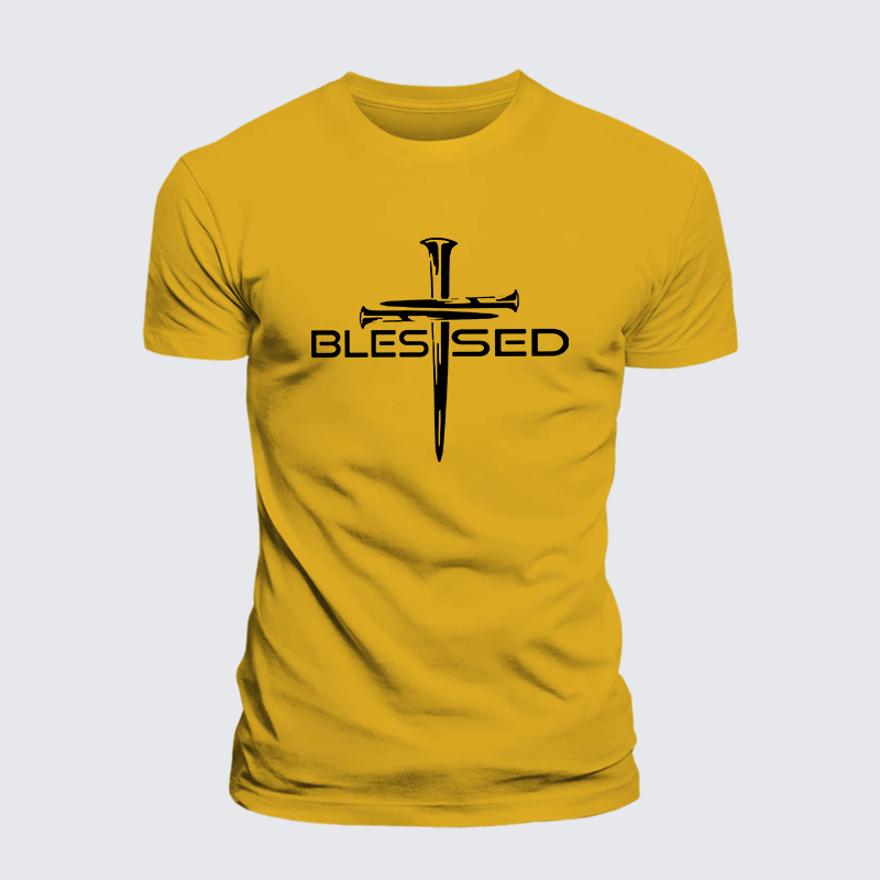 Luxe Mercerized Cotton Tee - Cross Blessed