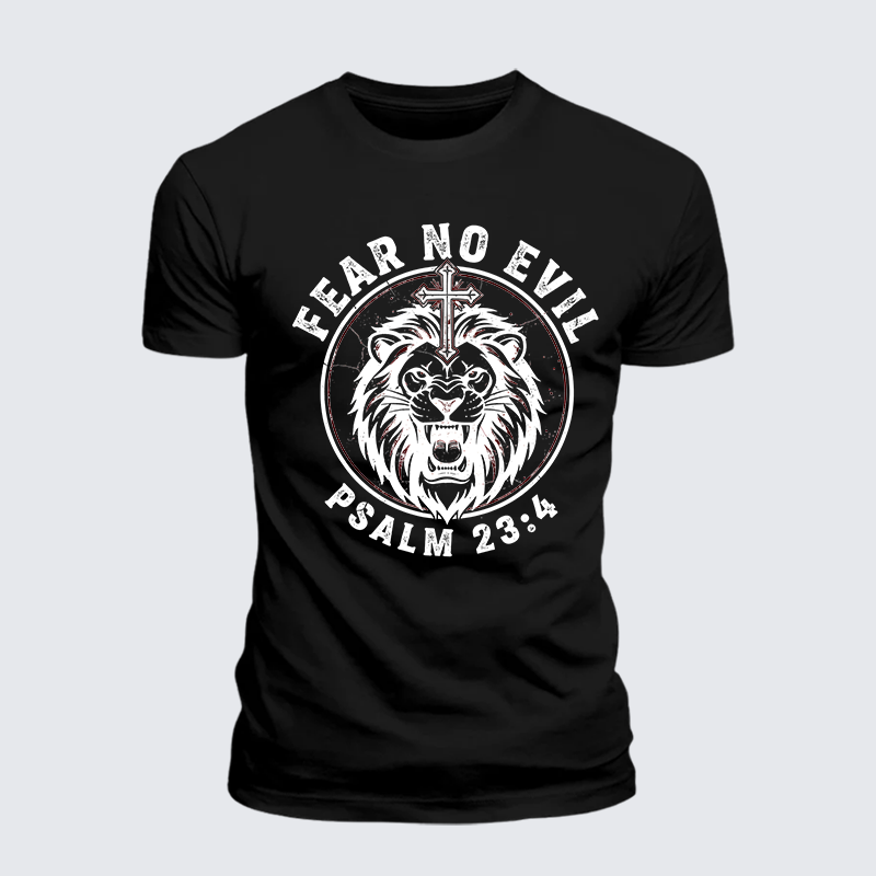 Luxe Mercerized Cotton Tee - Fear No Evil Lion