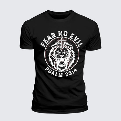 Luxe Mercerized Cotton Tee - Fear No Evil Lion