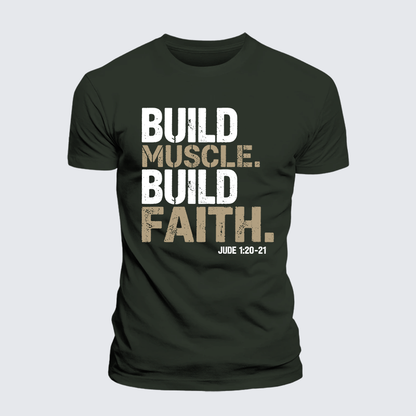 Luxe Mercerized Cotton Tee - Build Muscle Build Faith