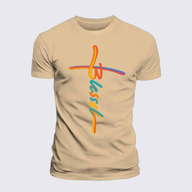 Luxe Mercerized Cotton Tee - Blessed