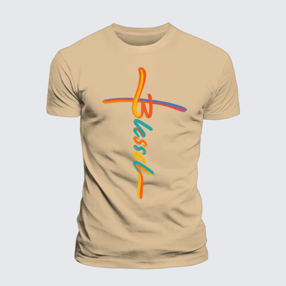 Luxe Mercerized Cotton Tee - Blessed