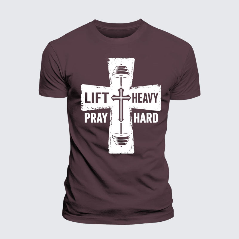 Luxe Mercerized Cotton Tee - Lift Heavy Pray Hard