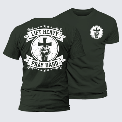 Luxe Mercerized Cotton Tee - Lift Heavy Pray Hard