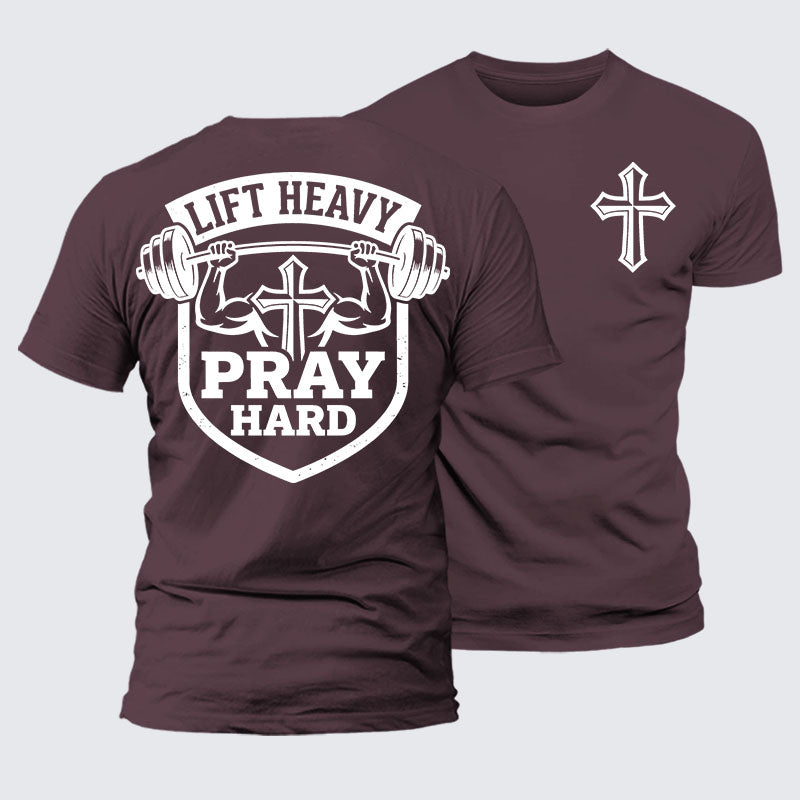 Luxe Mercerized Cotton Tee - Lift Heavy Pray Hard