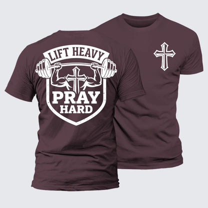 Luxe Mercerized Cotton Tee - Lift Heavy Pray Hard