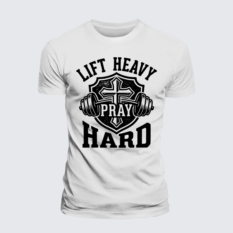 Luxe Mercerized Cotton Tee - Lift Heavy Pray Hard