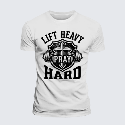 Luxe Mercerized Cotton Tee - Lift Heavy Pray Hard