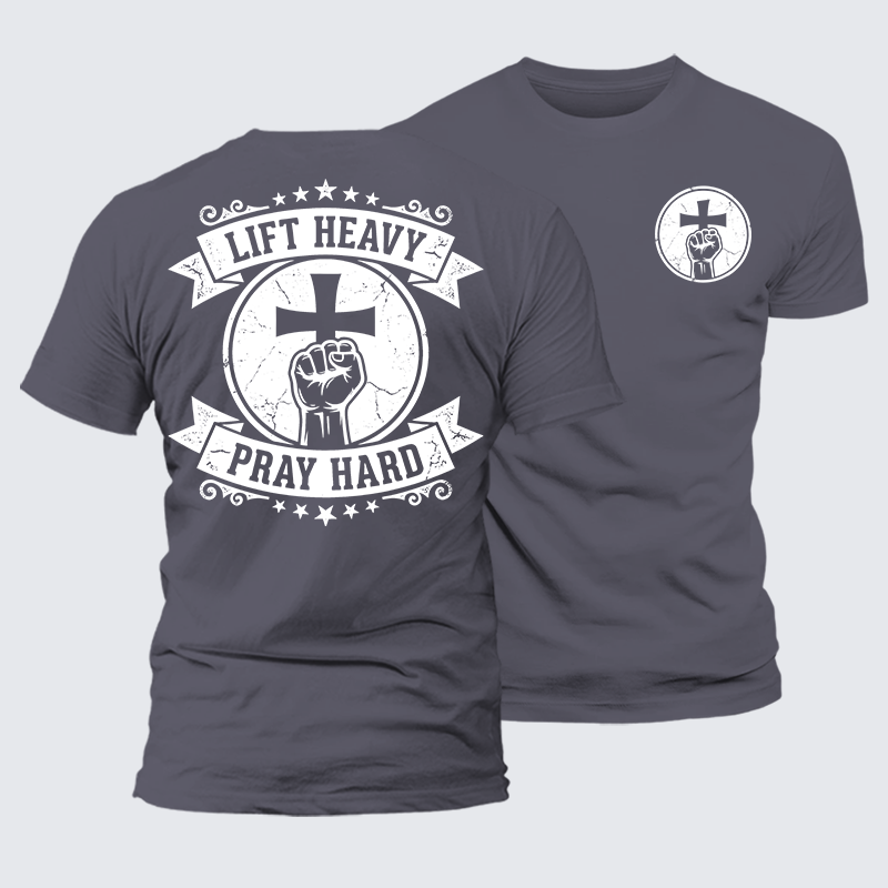 Luxe Mercerized Cotton Tee - Lift Heavy Pray Hard