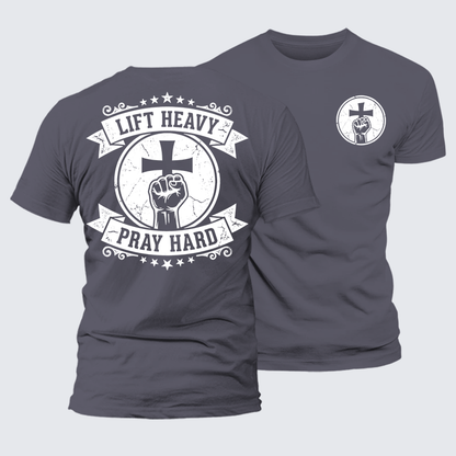 Luxe Mercerized Cotton Tee - Lift Heavy Pray Hard