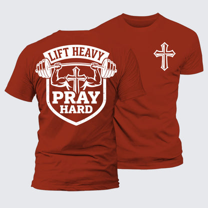 Luxe Mercerized Cotton Tee - Lift Heavy Pray Hard