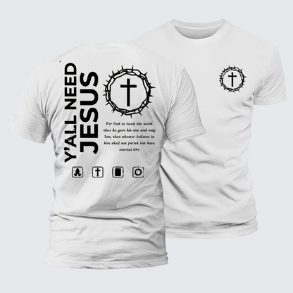 Luxe Mercerized Cotton Tee - Y'All Need Jesus