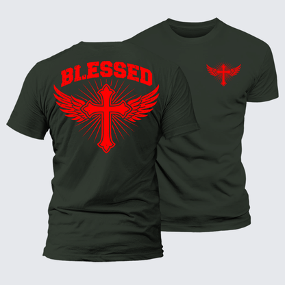 Luxe Mercerized Cotton Tee - Blessed Cross