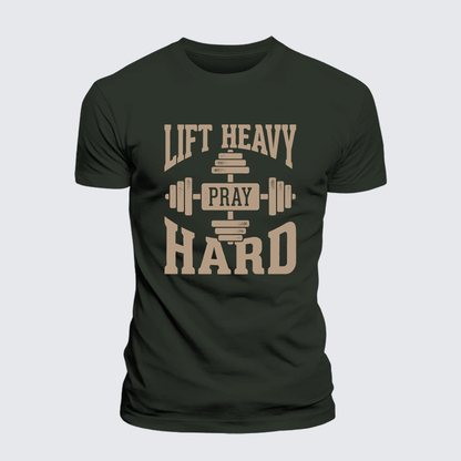 Luxe Mercerized Cotton Tee - Lift Heavy Pray Hard
