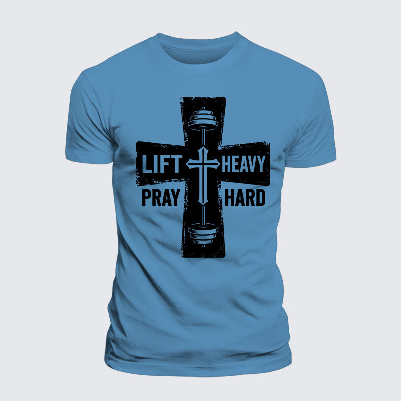 Luxe Mercerized Cotton Tee - Lift Heavy Pray Hard