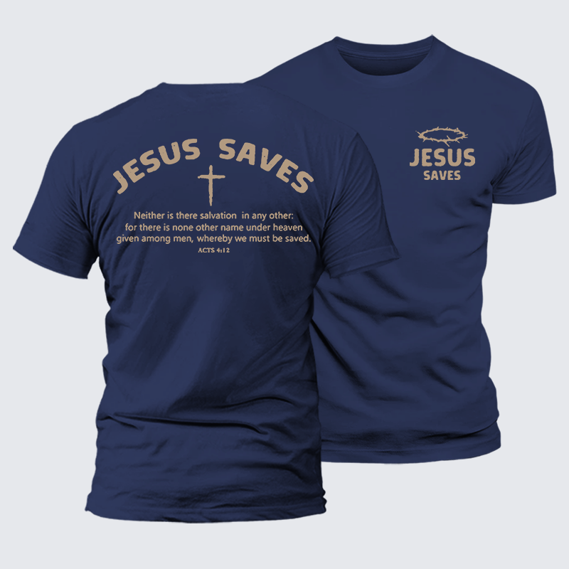 Luxe Mercerized Cotton Tee - Jesus Saves