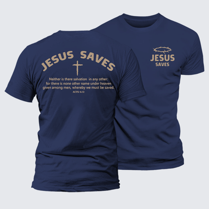 Luxe Mercerized Cotton Tee - Jesus Saves
