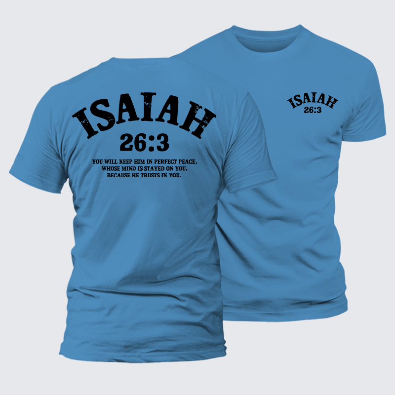 Luxe Mercerized Cotton Tee - Isaiah 26:3 Perfect Peace