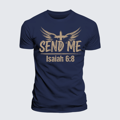 Luxe Mercerized Cotton Tee - Isaiah 6:8 - SEND ME