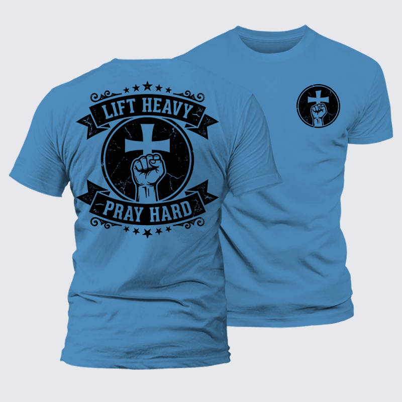 Luxe Mercerized Cotton Tee - Lift Heavy Pray Hard