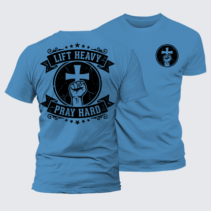 Luxe Mercerized Cotton Tee - Lift Heavy Pray Hard