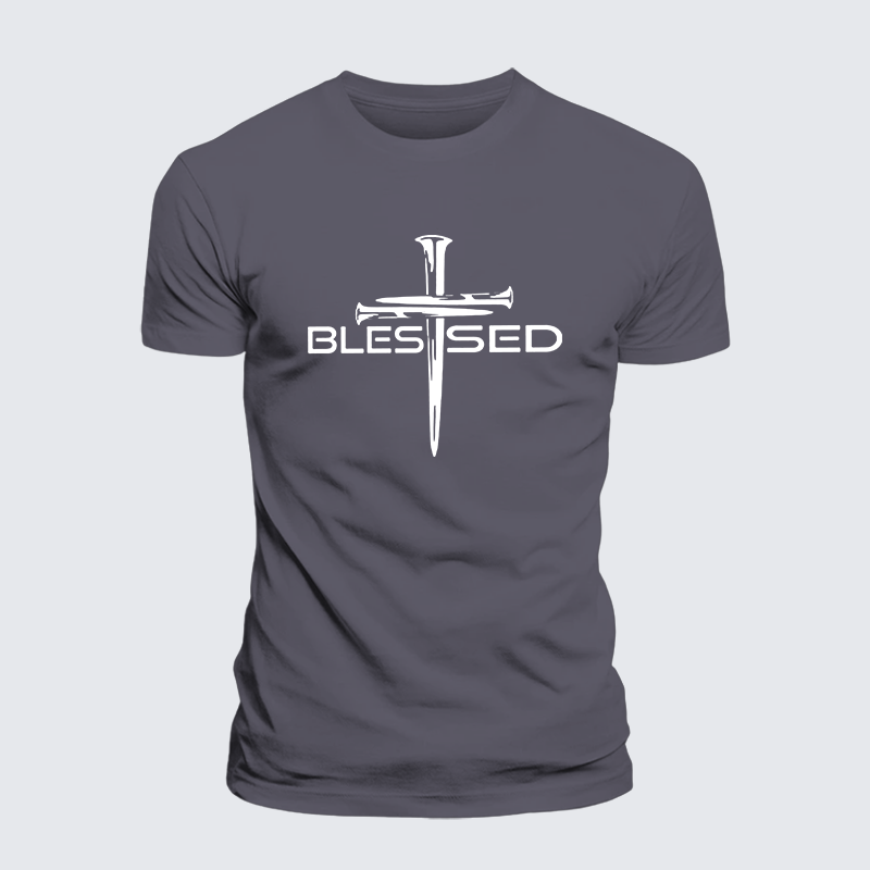 Luxe Mercerized Cotton Tee - Cross Blessed