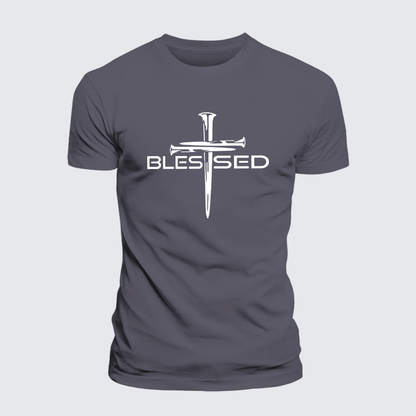 Luxe Mercerized Cotton Tee - Cross Blessed