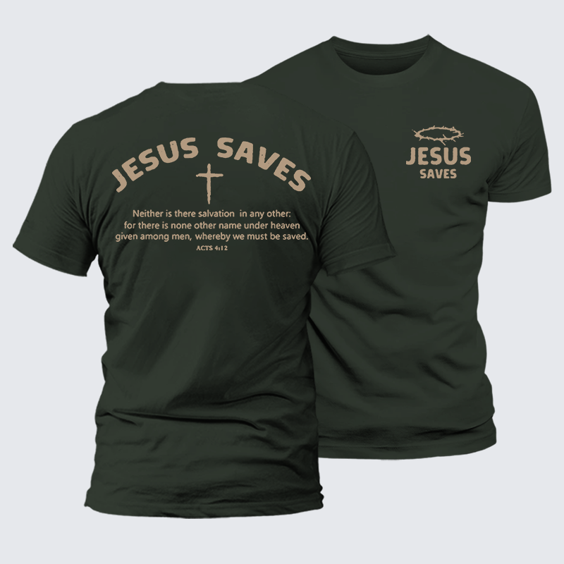 Luxe Mercerized Cotton Tee - Jesus Saves