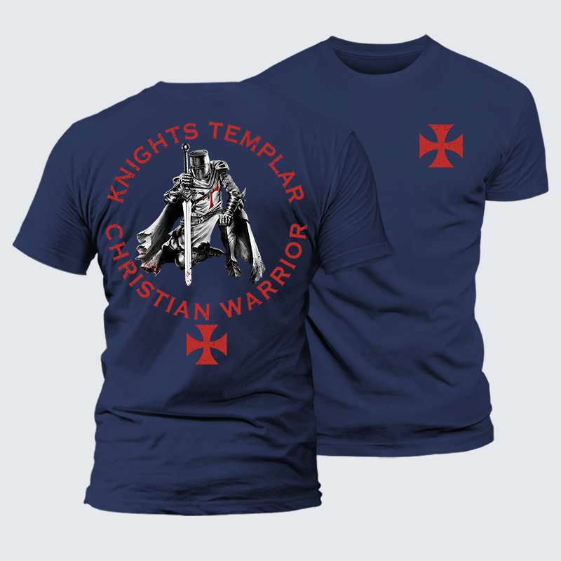 Luxe Mercerized Cotton Tee - Knights Templar Templar Cross Crusader Knight