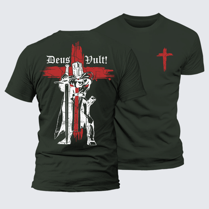 Luxe Mercerized Cotton Tee - Deus Vult Crusader