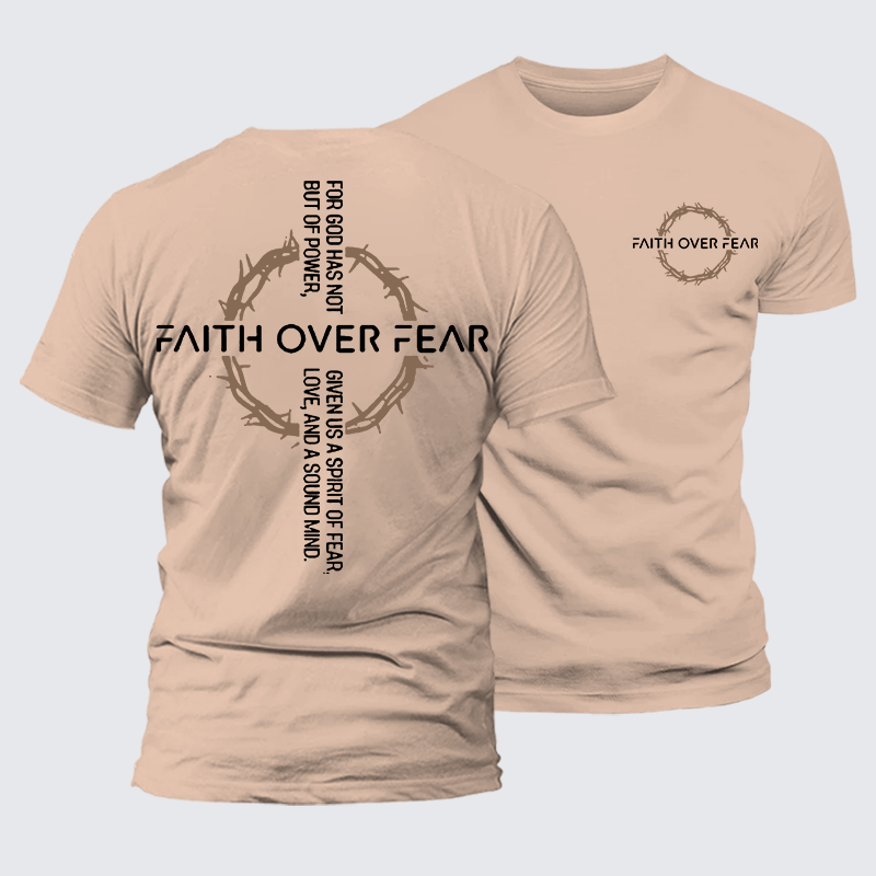 Luxe Mercerized Cotton Tee -  Faith Over Fear