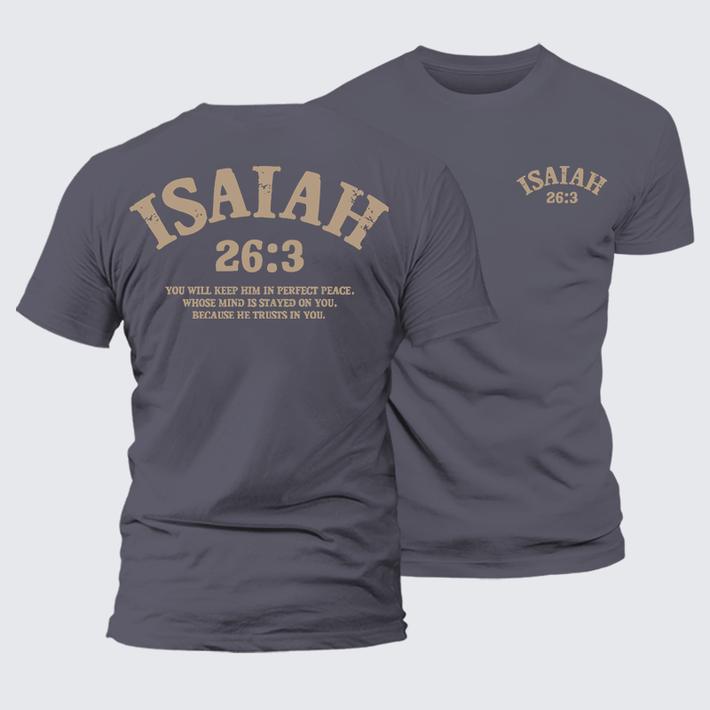 Luxe Mercerized Cotton Tee - Isaiah 26:3 Perfect Peace